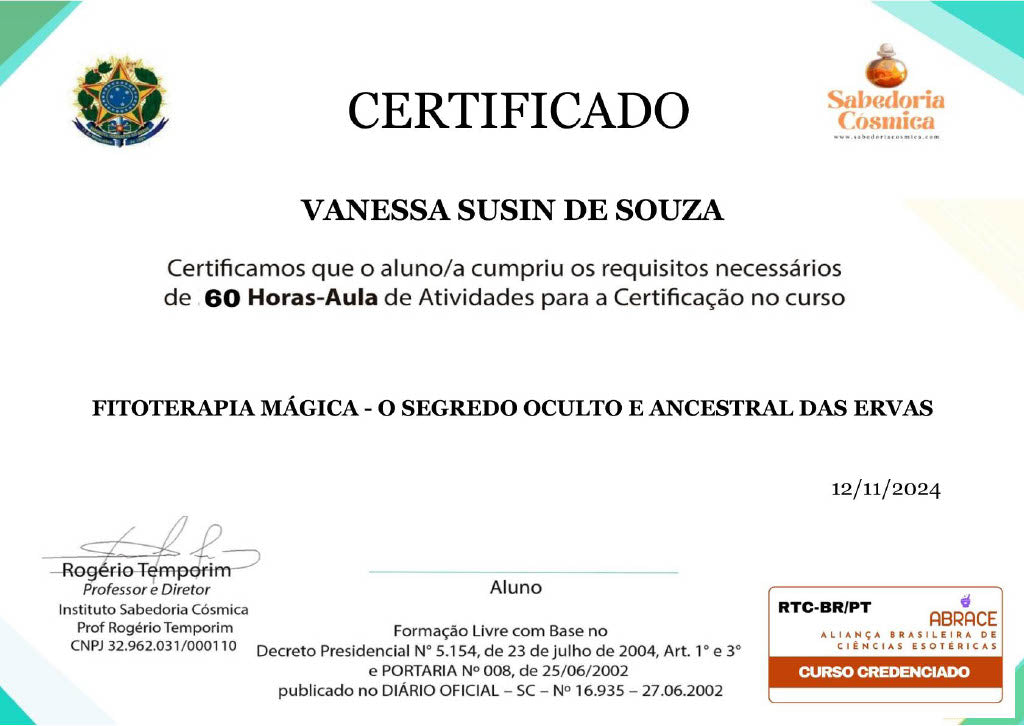 un4rt - certificado de conclusão curso fitoterapia mágica