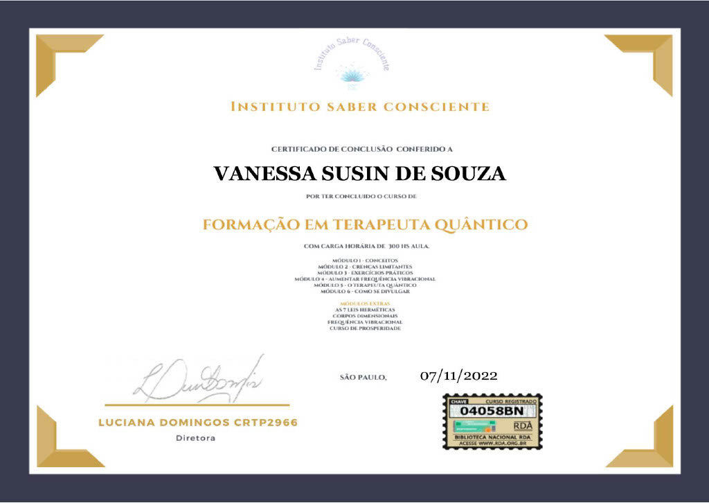 un4rt - certificado de conclusão curso terapeuta quântico
