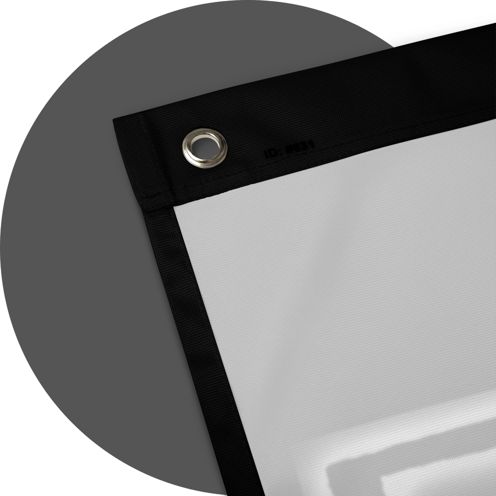 un4rt - the image shows details of a flag with a metal eyelet as fastening points.