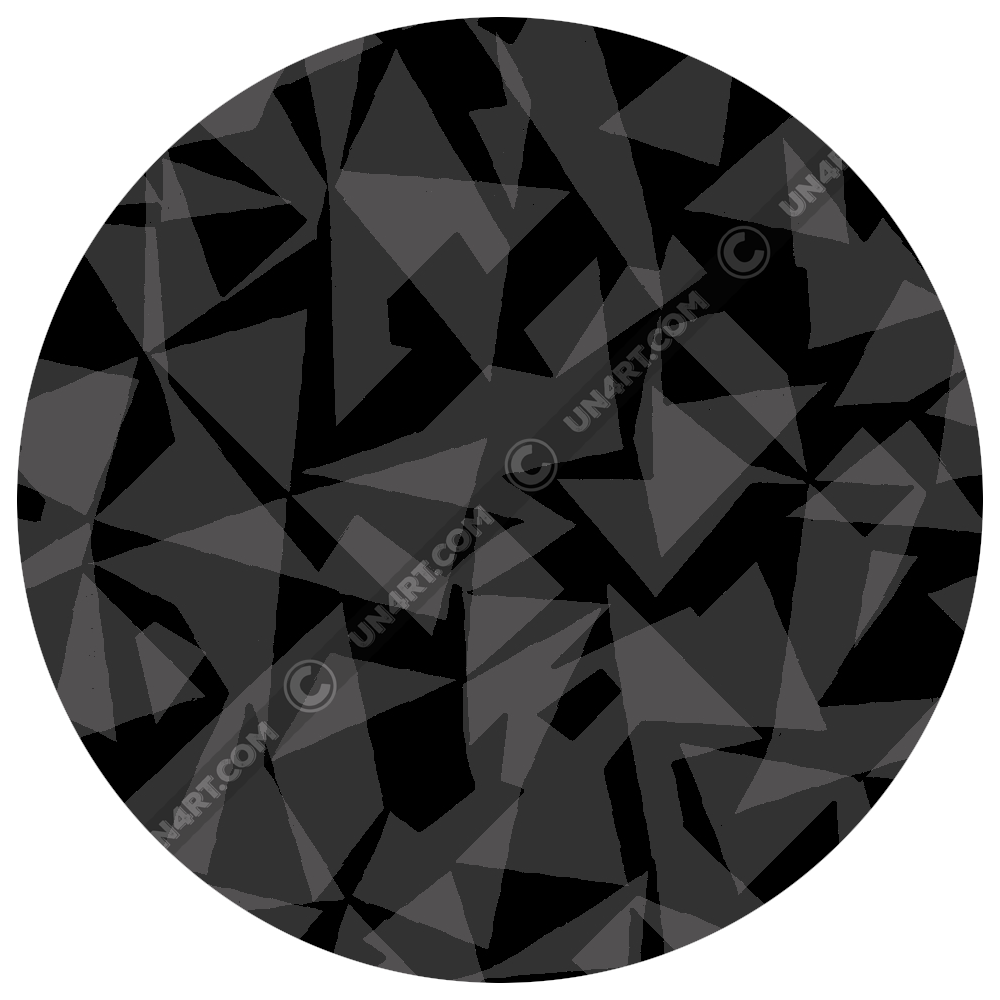 un4rt - the image shows two layers of different and arbitrary angular shapes that are superimposed and shine through each other. the superimposition results in the color tones light grey, dark grey and black. the overall structure is chaotic but uniform.