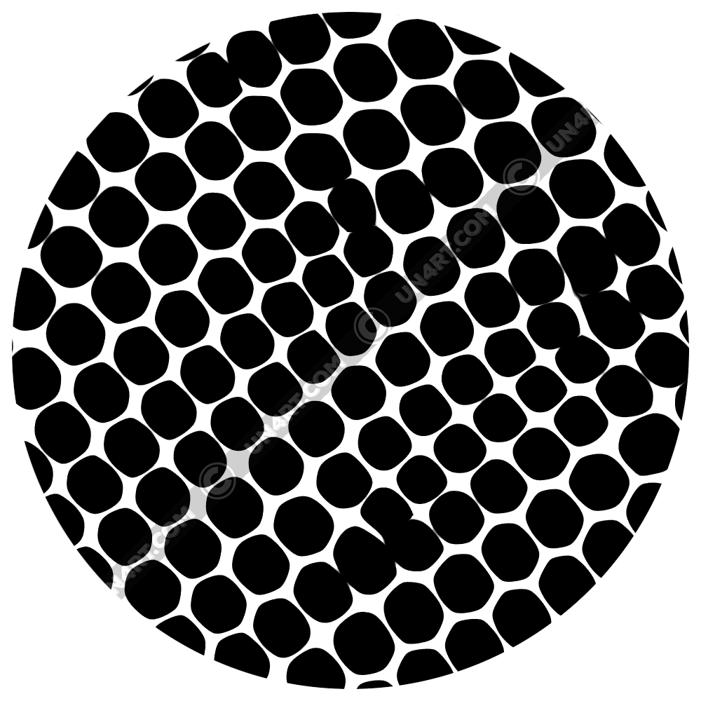 un4rt - the image shows black dots on a white background. the dots are irregular but mainly round. the dots are arranged in soft curves. some of the dots touch each other and merge.