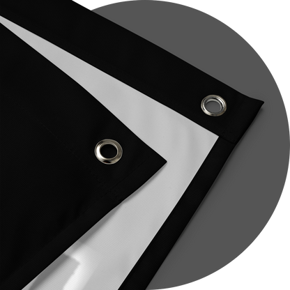 un4rt - the image shows details of a flag with metal eyelets as fastening points.