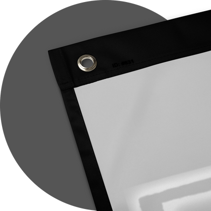 un4rt - the image shows details of a flag with a metal eyelet as fastening points.