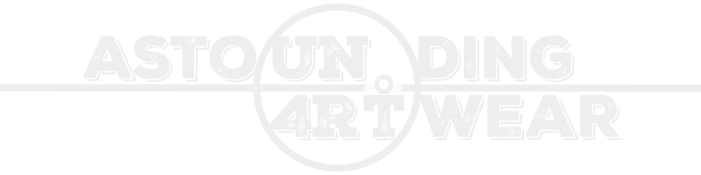 Graphic logo with the word mark UN4RT in light, coarse block letters, integrated into an elongated design with a horizontal line and a round element in the centre; the circle is divided horizontally, with UN at the top and 4RT at the bottom; a small circle above the T forms a stylised person together with the letter; to the left and right of the central circle element is additional text that extends the word mark [ASTOUNDING 4RTWEAR]; transparent background.